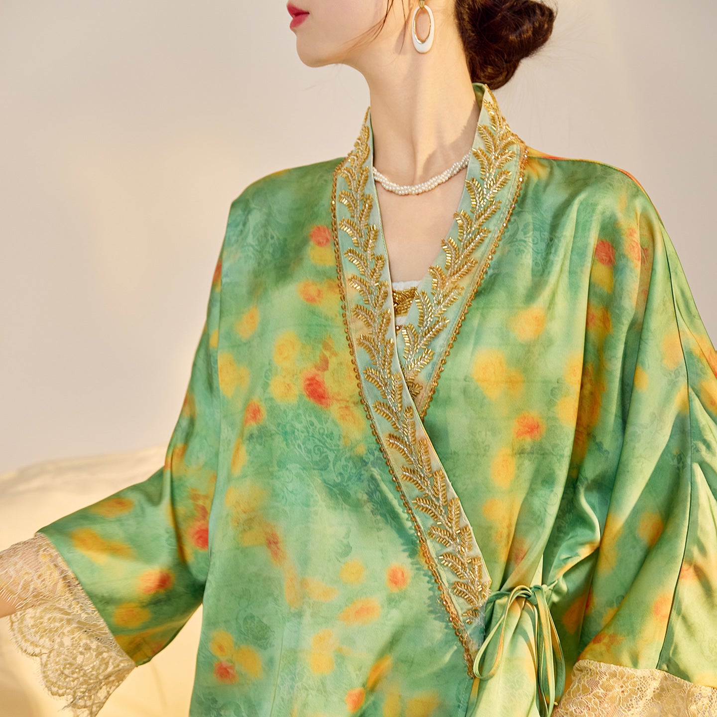 Elegant New Chinese Embroidered Jacquard Cardigan & Strap Dress Set