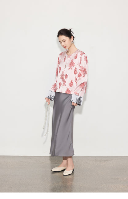 Chic Glossy Satin Mermaid Half Skirt, High-End Design