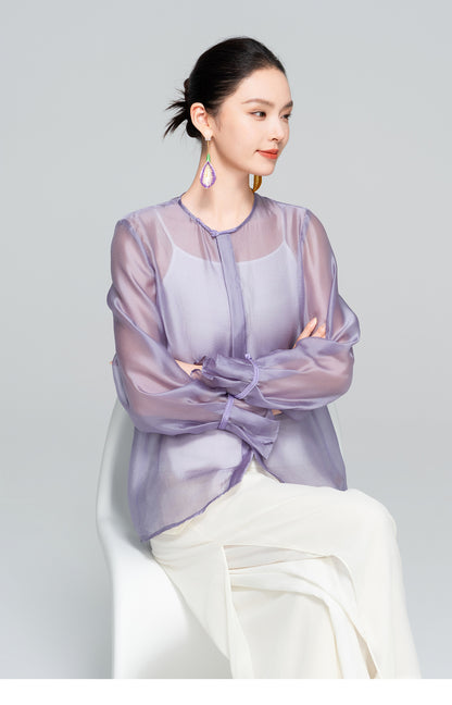 High-End Lightweight Bell Sleeve Top for Women
