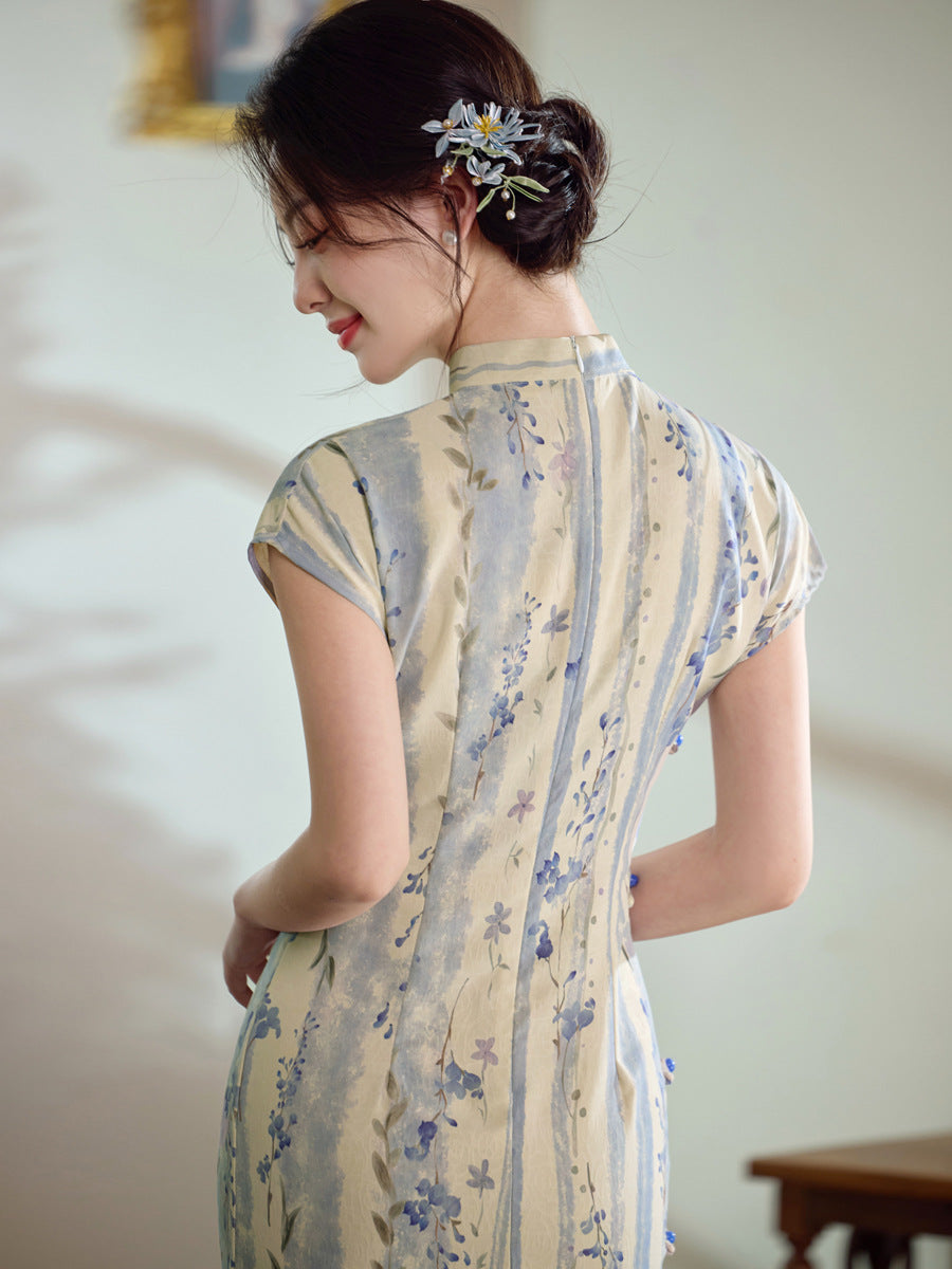 Artistic Chinese Qipao – Breathable Side Eight-Button Dress