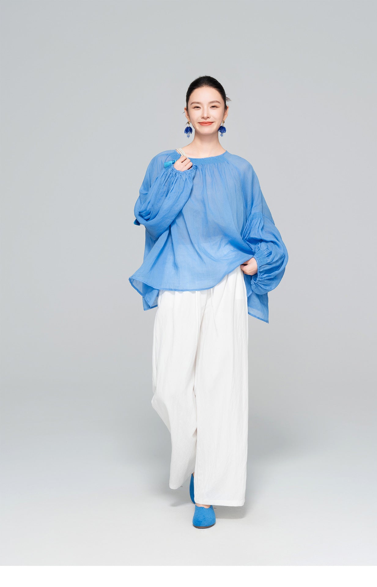 High-End Linen Casual Plus Size Women's Shirt