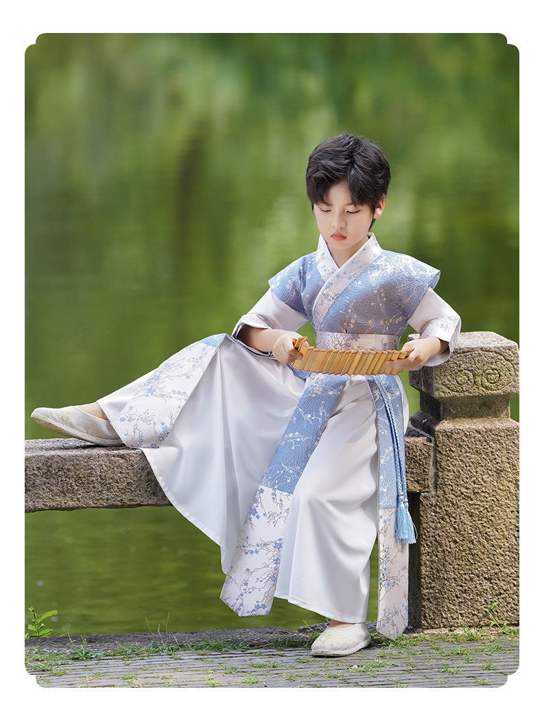 Boys’ Winter Hanfu | New Ancient Chinese Style Tang Suit Long Sleeve