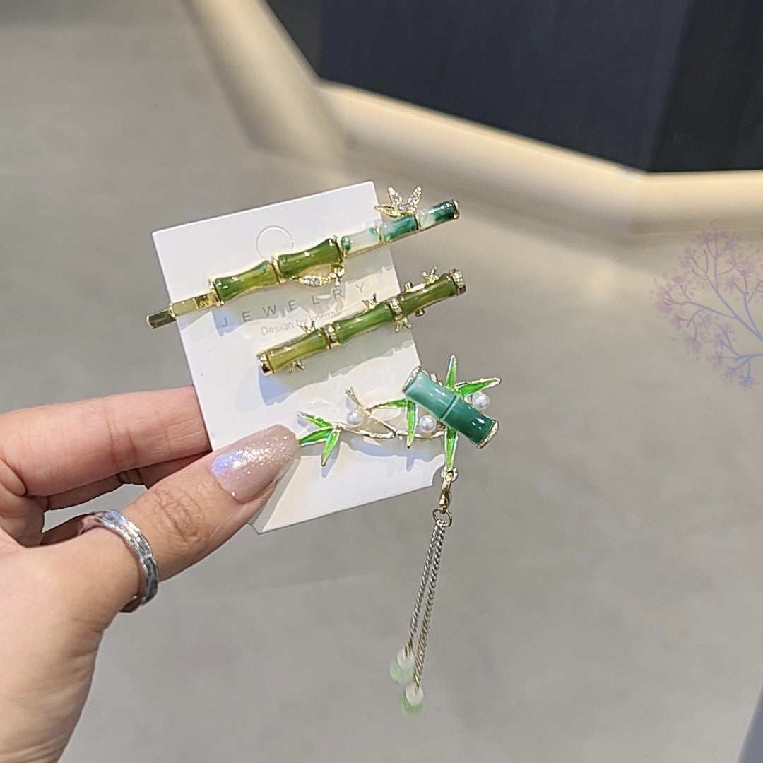 New Chinese Style Bamboo Hair Clip Simple Side Bangs Hair Accessory