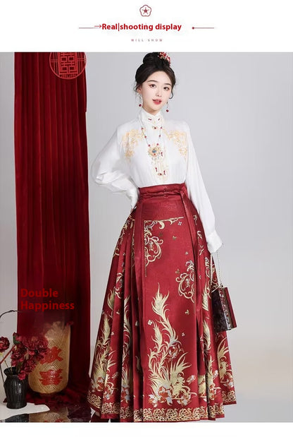 Luxury Ming Style Hanfu — Heavy Embroidery National Aesthetic Set