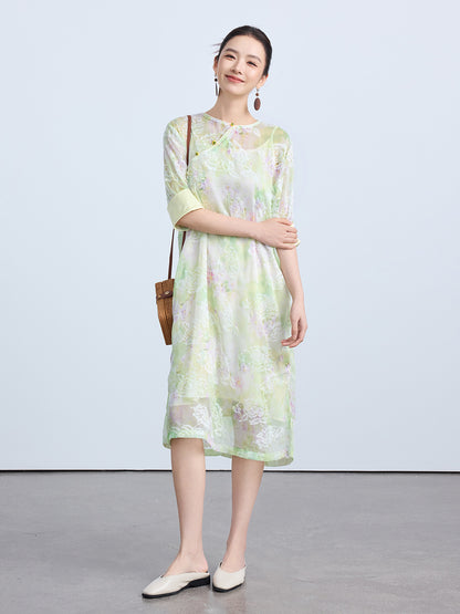 High-End Women's Qipao – Loose Elegant Retro Summer Dress