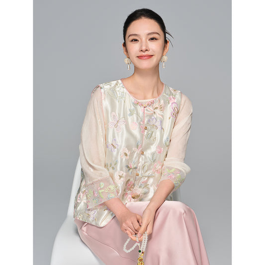 Stylish Embroidered Outerwear Vest