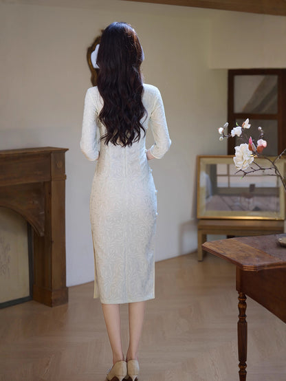 Elegant New Chinese Style Cheongsam – Daily Wear 2025