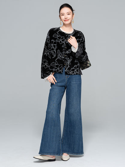 Elegant High-Waist Wide Leg Jeans for Women