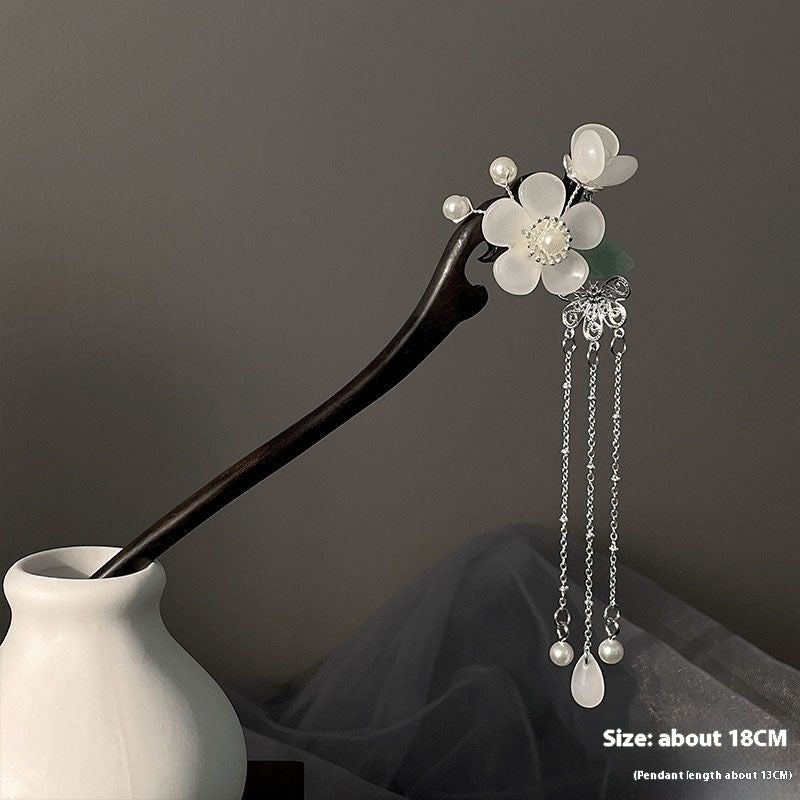 Wooden Hairpin Hair Bun Ornament | Chinese Style Cheongsam Hair Accessory