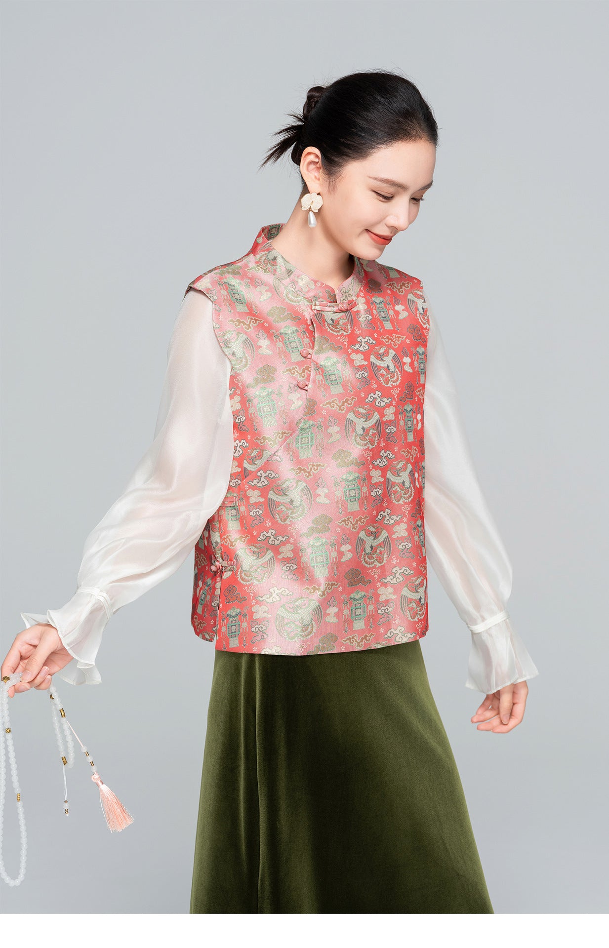 Sophisticated Sleeveless Asymmetrical Stand Collar Vest