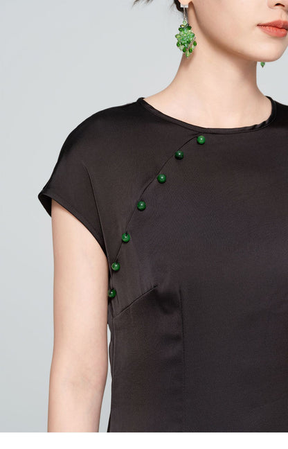 Artistic Improved Qipao – New Chinese Retro Side-Slit Dress