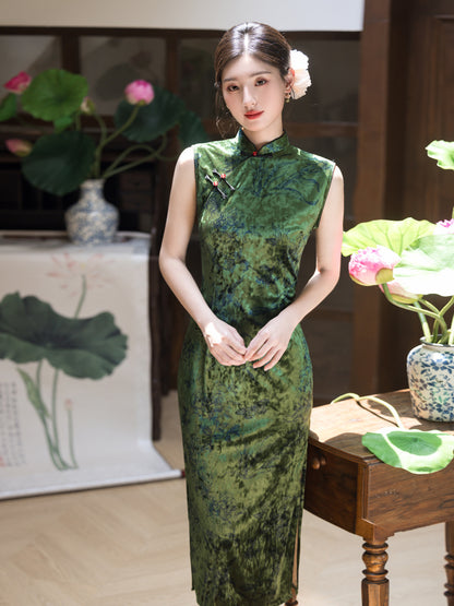 New Chinese Style Qipao – Classy Vintage Green Dress