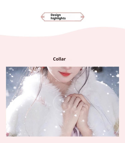 Women's Tang Dynasty Hanfu Winter Embroidered Shirt & Cloak Set