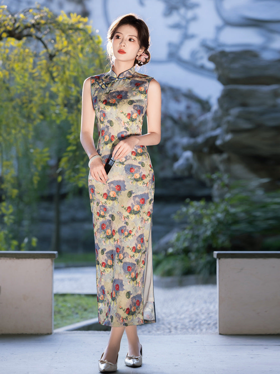 New Chinese Style Qipao – High-End Women's Daily Long Dress