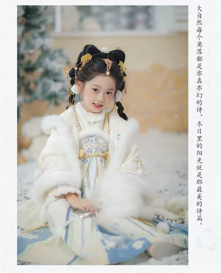 Children’s Winter Hanfu | Thickened Tang Suit New Year Outfit for Girls