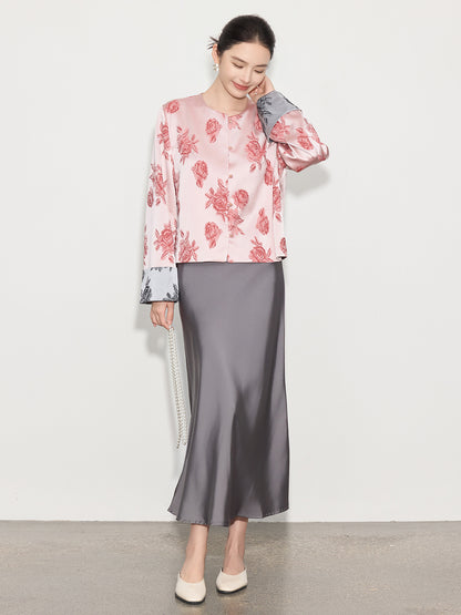 Chic Glossy Satin Mermaid Half Skirt, High-End Design