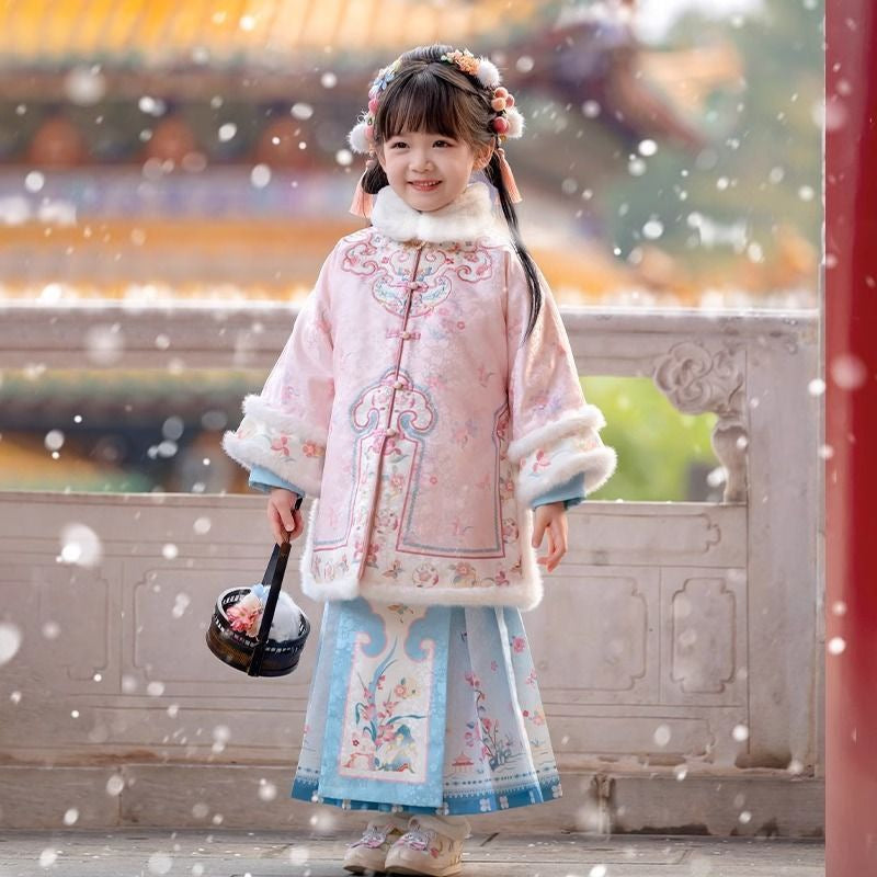 Children’s New Chinese Style Hanfu | Winter Ming Dynasty Outfit for New Year