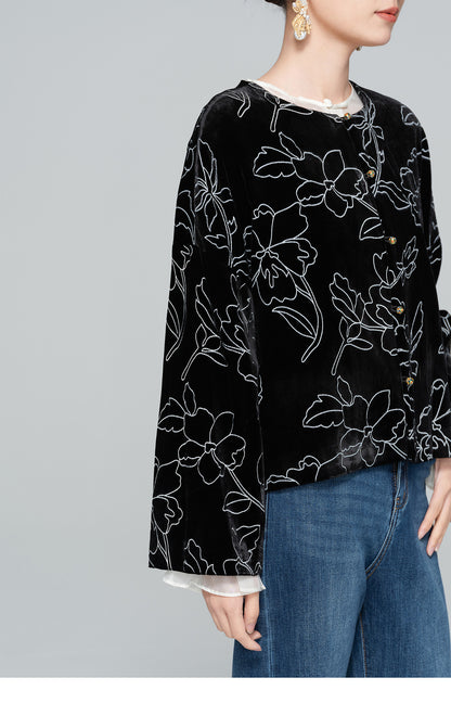 Retro National Style Light Velvet Jacket