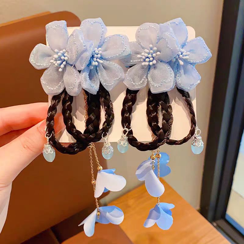 Children's Hair Clips Chinese Style Braid Tassel Hanfu Hair Accessories