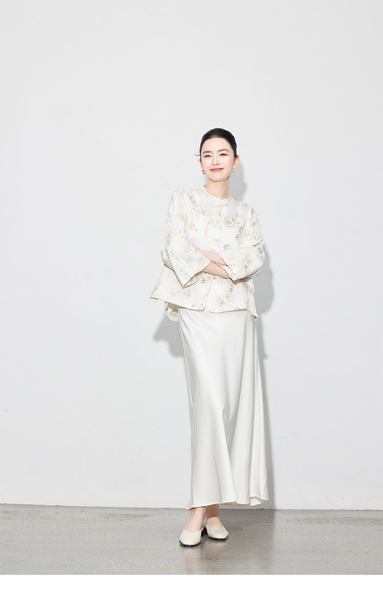 Chic High-Waist Mermaid Satin Skirt for Women