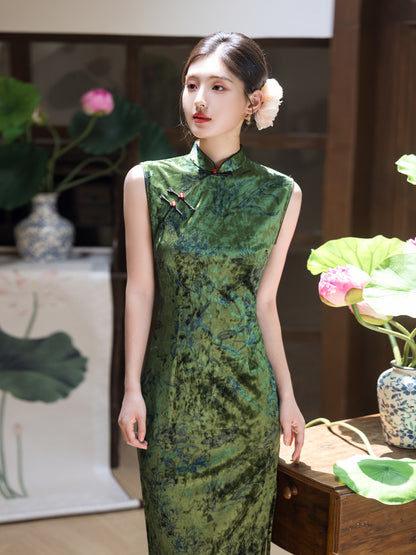 New Chinese Style Qipao – Classy Vintage Green Dress