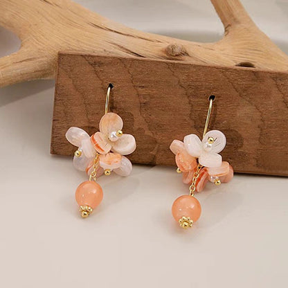 Ancient Style Orange Blossom Earrings | Elegant Trendy Chinese Style Jewelry