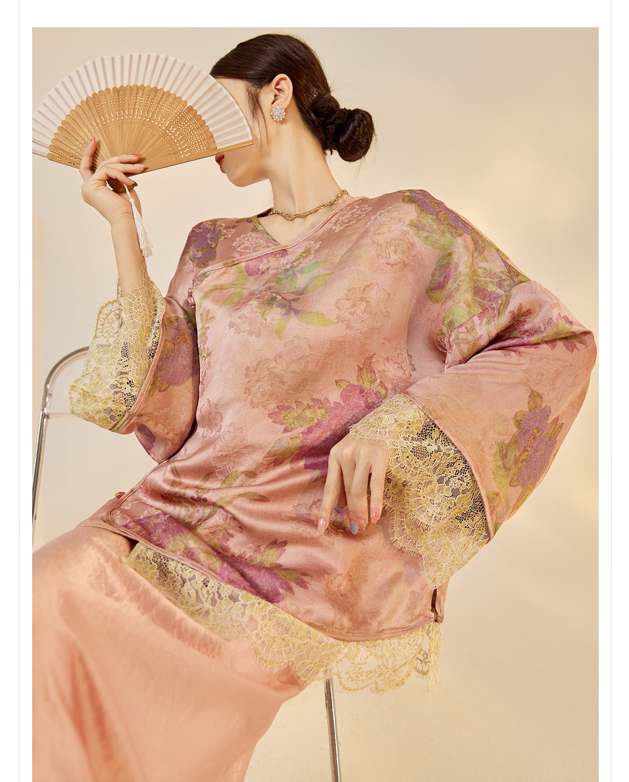 2025 New Chinese Style Light Luxury Jacket | Elegant Printed Rayon Women's Top