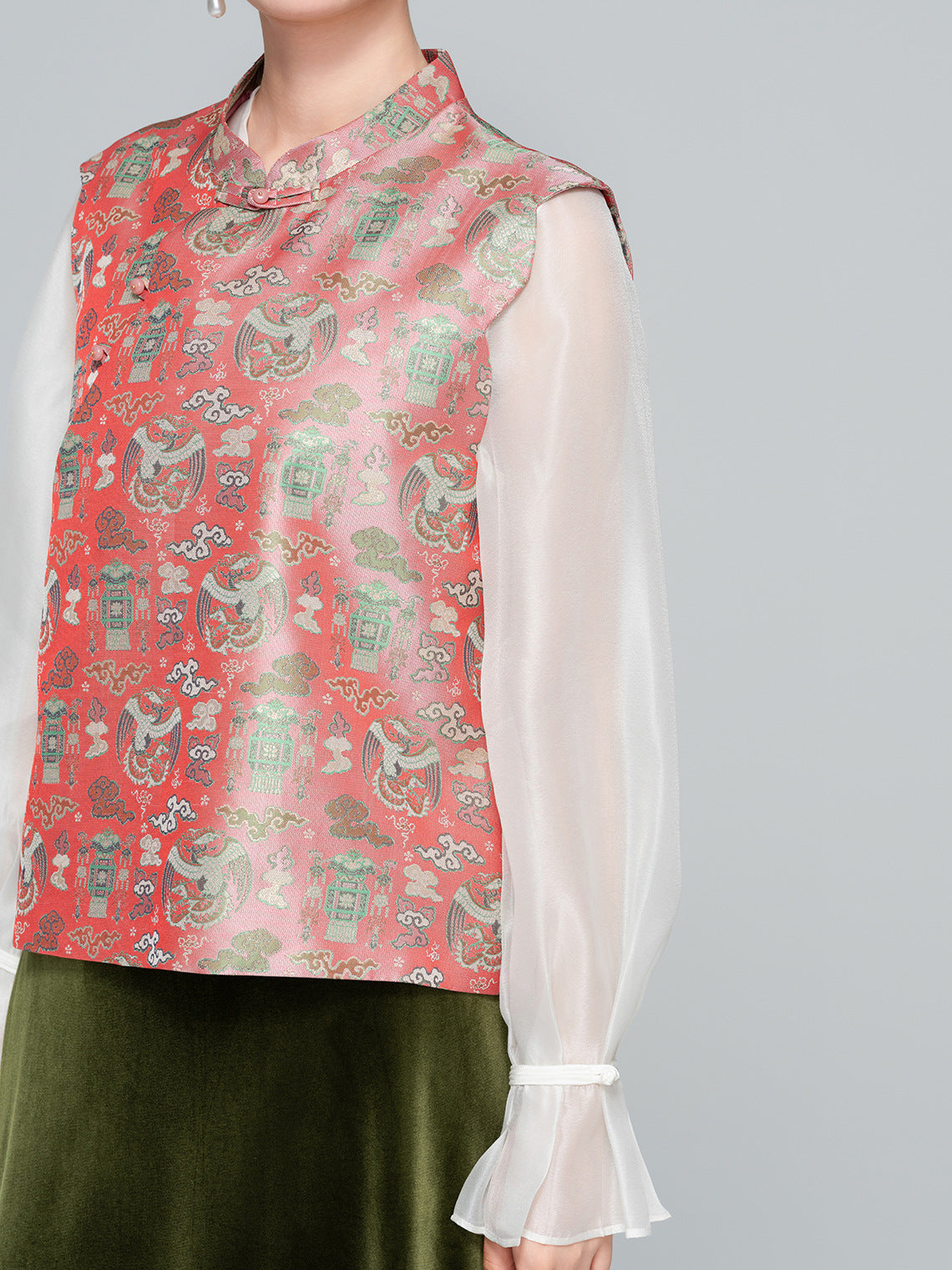 Sophisticated Sleeveless Asymmetrical Stand Collar Vest