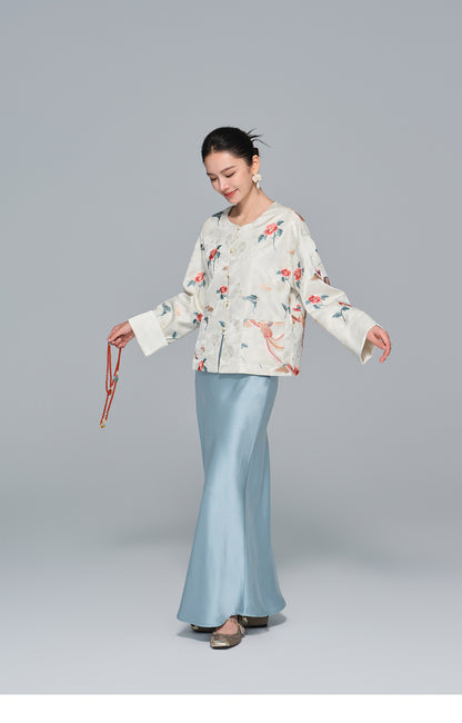 Elegant Loose Embroidered Jacket