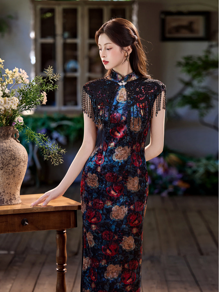 New Chinese Style Cheongsam – Retro Sleeveless Slimming Dress