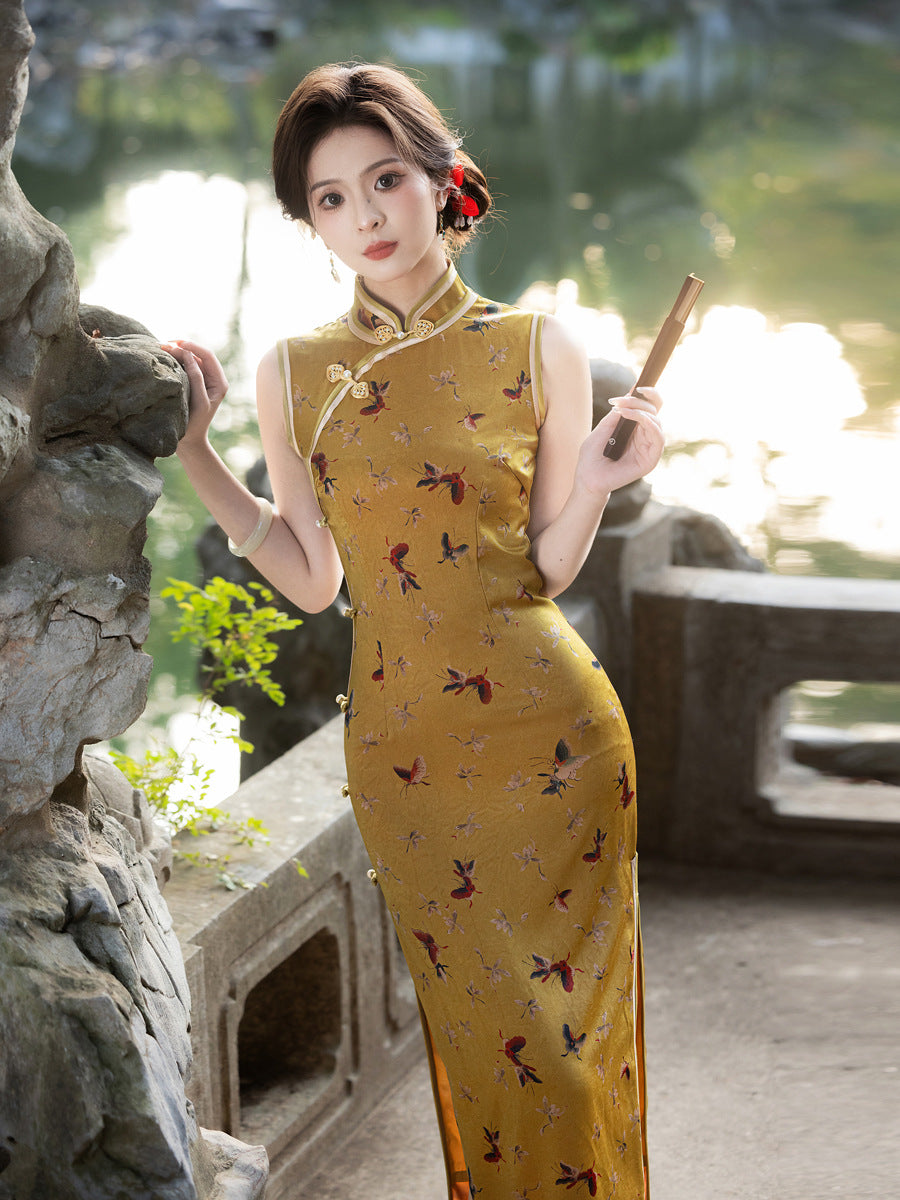 Exquisite Waist-Cinching Qipao – Elegant Everyday Wear Dress