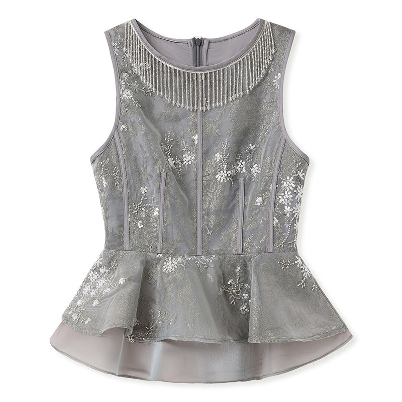 Elegant National Style Jacquard Beaded Embroidery Women's Set