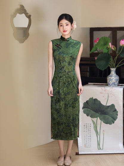 New Chinese Style Qipao – Classy Vintage Green Dress