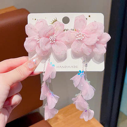 Children's Hair Clips Chinese Style Braid Tassel Hanfu Hair Accessories