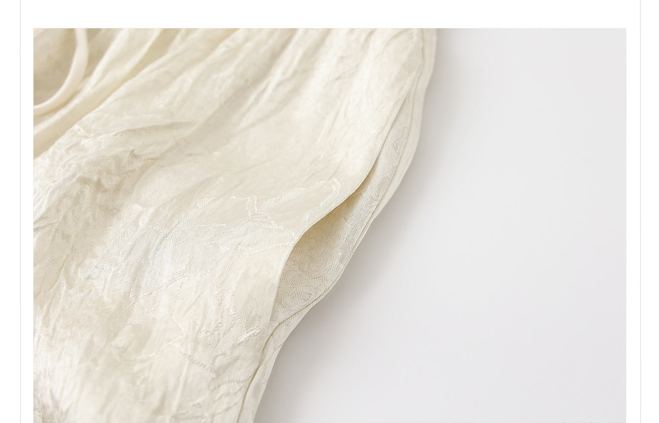 2026 New Chinese Style Elegant Acetate Wide-Leg Pants for Women