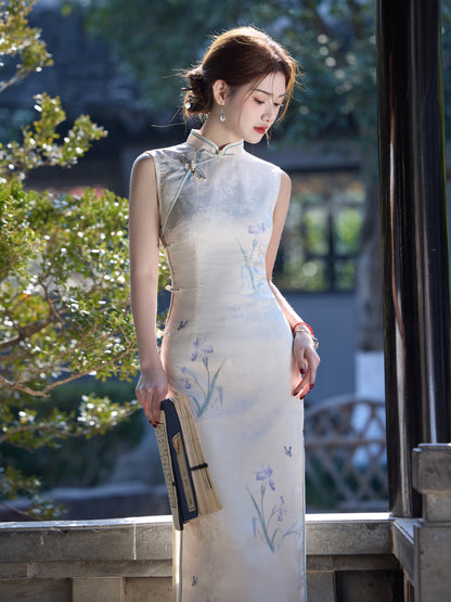 New Chinese Sleeveless Cheongsam – Elegant Jiangnan Retro Style