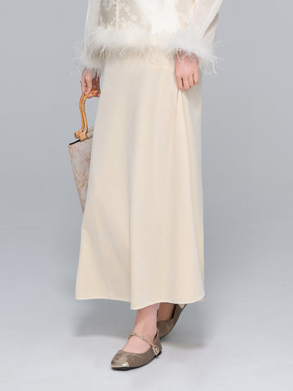 Elegant Slimming Velvet Fishtail Skirt for Fall and Winter