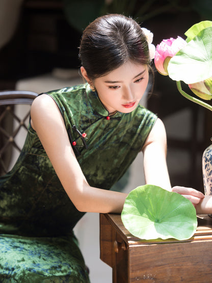 New Chinese Style Qipao – Classy Vintage Green Dress