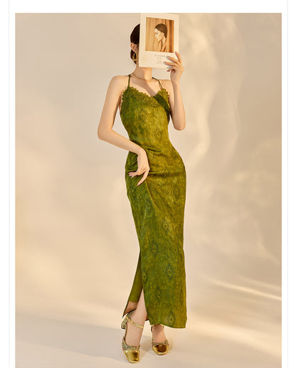 Velvet Burnout Jacket & Printed Cardigan Dress Set for Autumn