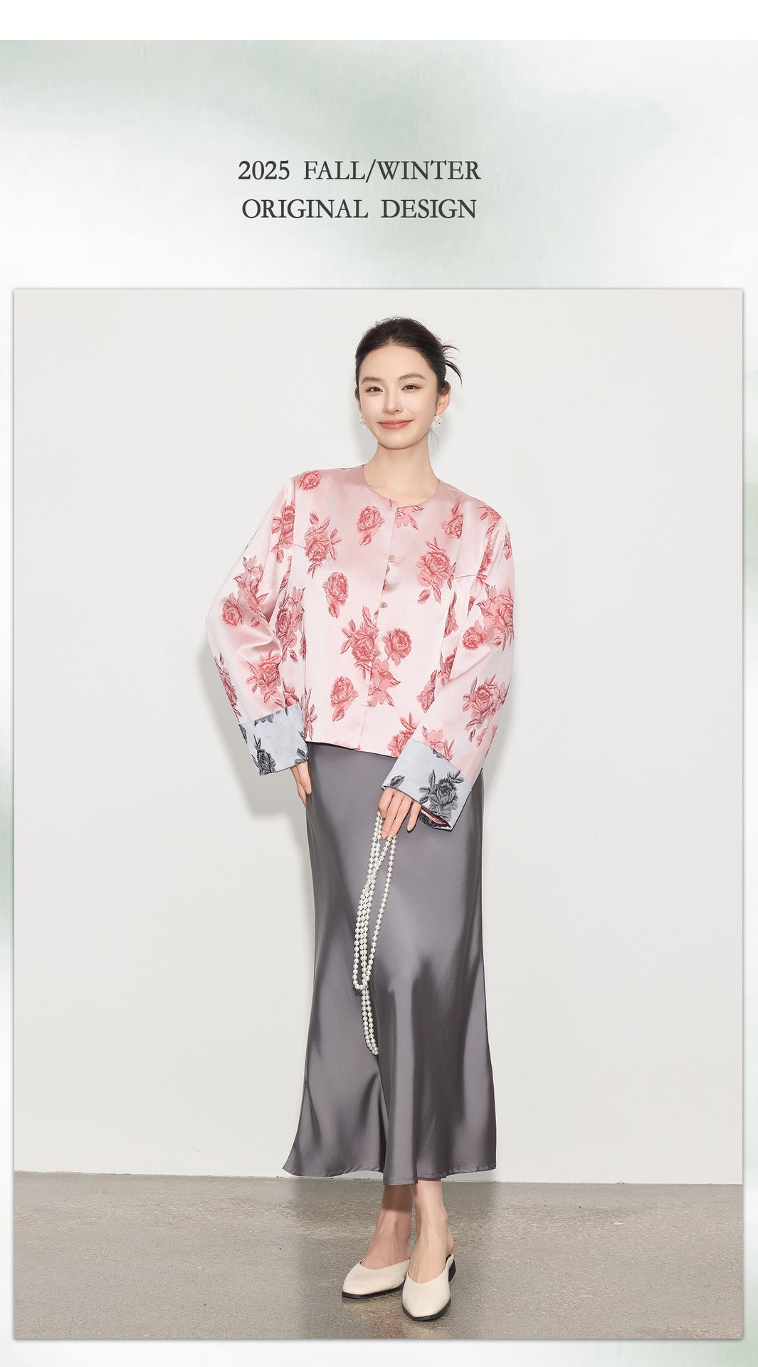 2026 Spring Summer Satin Jacquard Elegant Jacket for Women