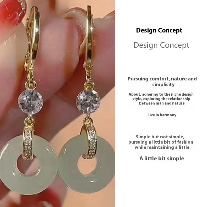 Peace Buckle Earrings | New Chinese Style Ancient Niche Autumn Winter 2025