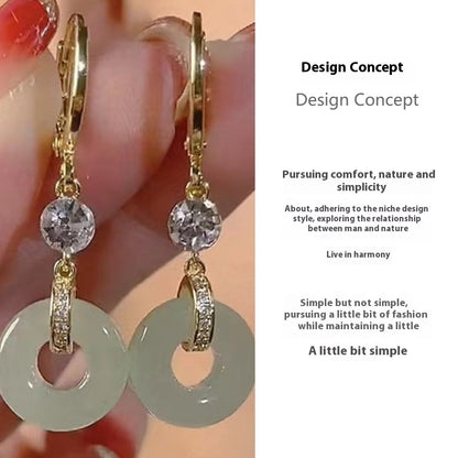 Peace Buckle Earrings | New Chinese Style Ancient Niche Autumn Winter 2025