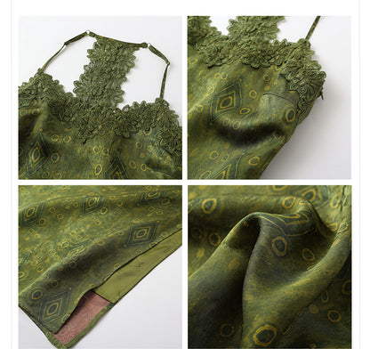 Velvet Burnout Jacket & Printed Cardigan Dress Set for Autumn