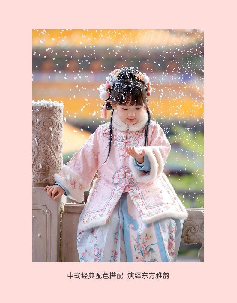 Children’s New Chinese Style Hanfu | Winter Ming Dynasty Outfit for New Year