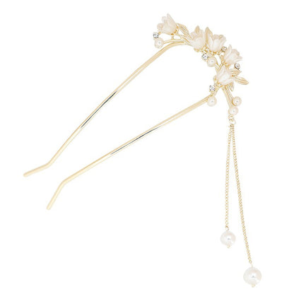 Super Fairy Bell Orchid Tassel U Hairpin Women High End Step Shake