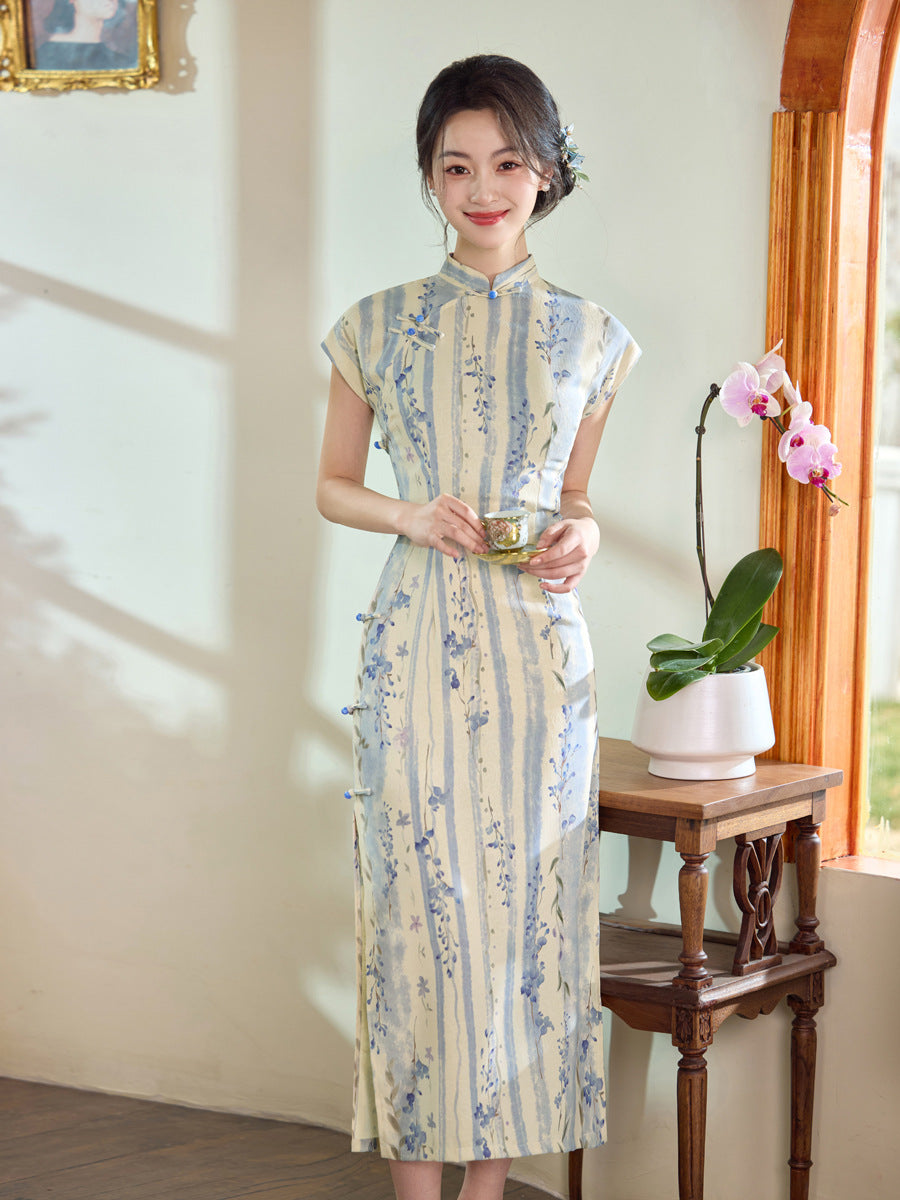 Artistic Chinese Qipao – Breathable Side Eight-Button Dress