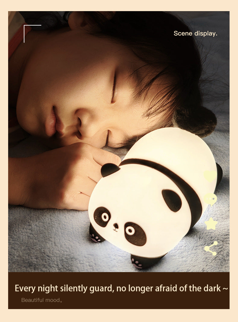 Furry Fun Panda Lamp USB Night Light Cute Bedside Gift Lamp