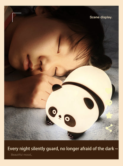 Furry Fun Panda Lamp USB Night Light Cute Bedside Gift Lamp