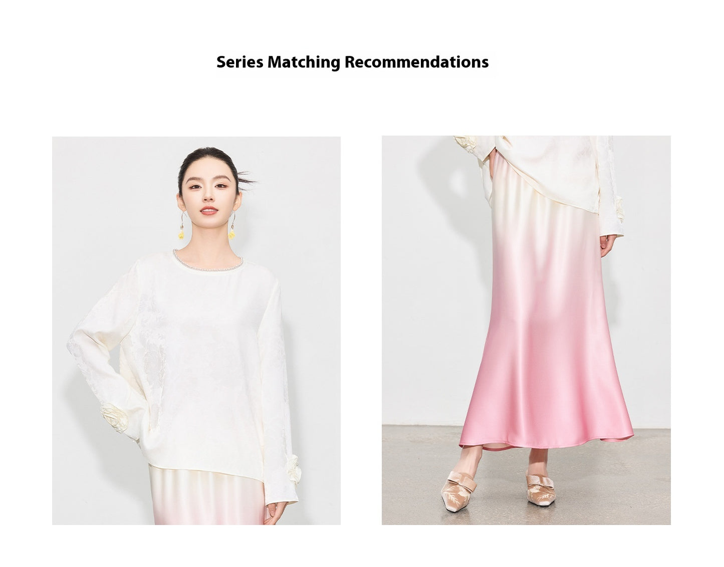 Luxury Acetate Satin Midi Skirt — Gradient High-End Mermaid Style