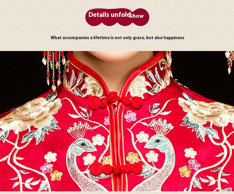 Chinese Wedding Xiuhe Dress Bride & Groom Plus Size Set